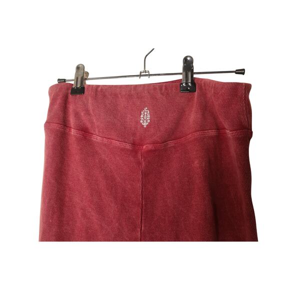 Free People Movement Ribbed Flare Leggings Mineral Wash Pink Small Lounge - Picture 8 of 14